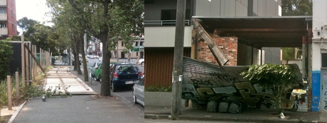 Fallen hoardings Feb 5, 2012