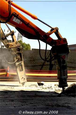 Len Weigh 2008, Swanston Street tram works