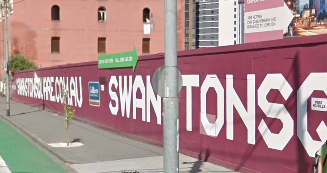 Swanston Street wall 2013