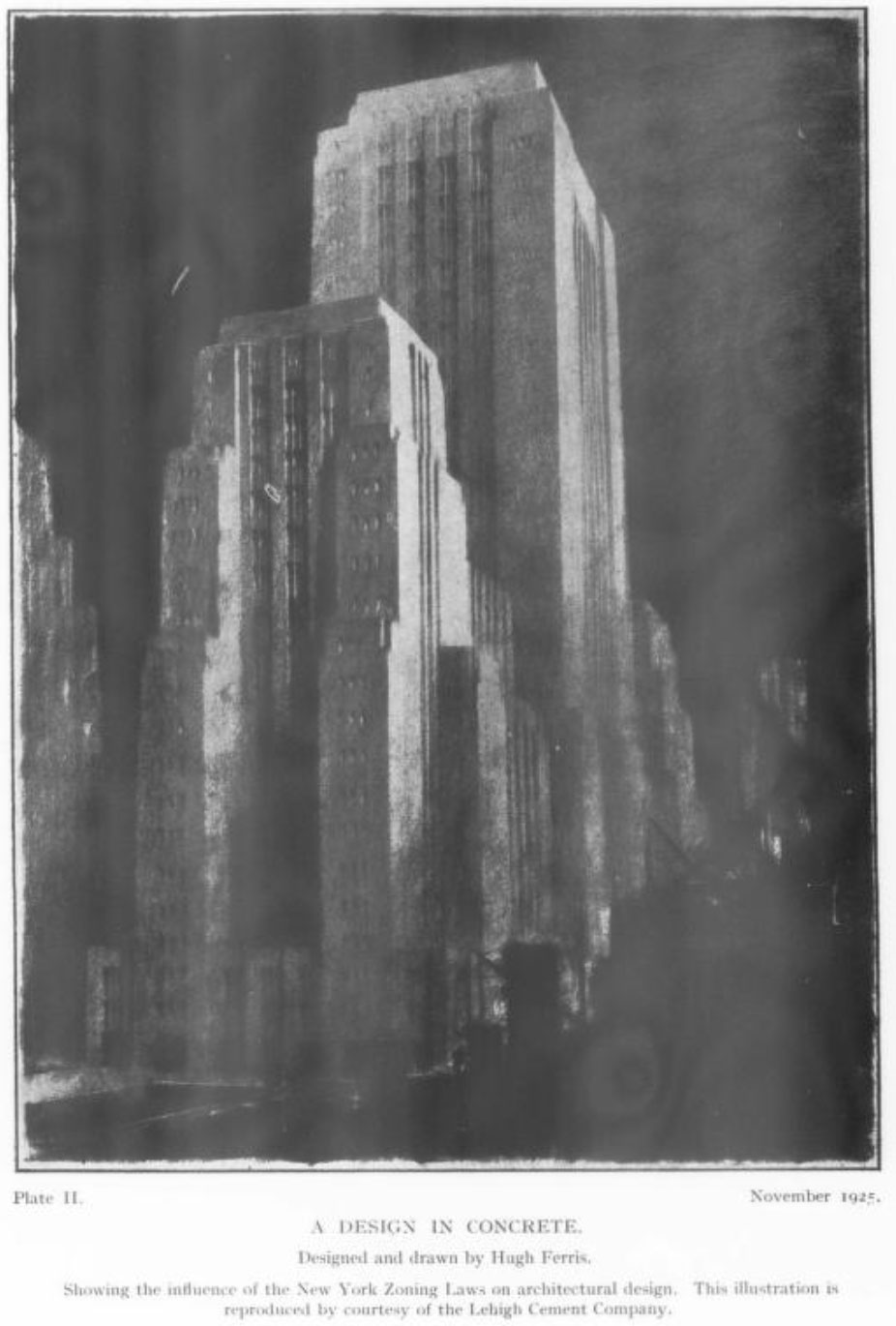 Hugh Ferris - zoning laws design