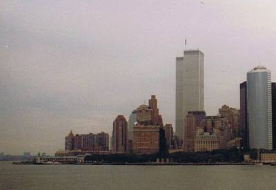 WTC from Staten Island ferry, 1989